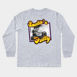 Smokin' a Fatty in color Kids Long Sleeve T-Shirt